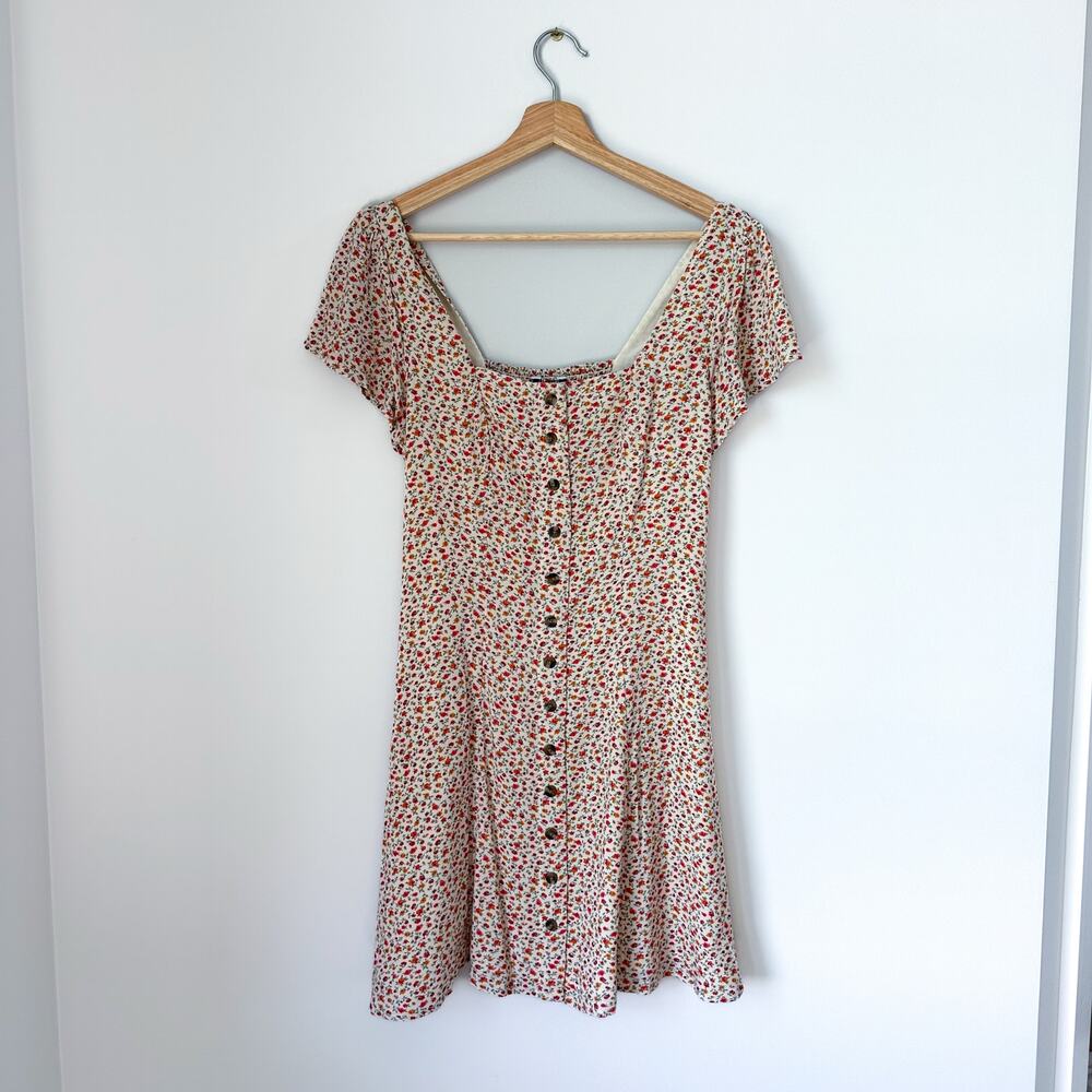 American Eagle Outfitters Floral Mini Dress - Red and White